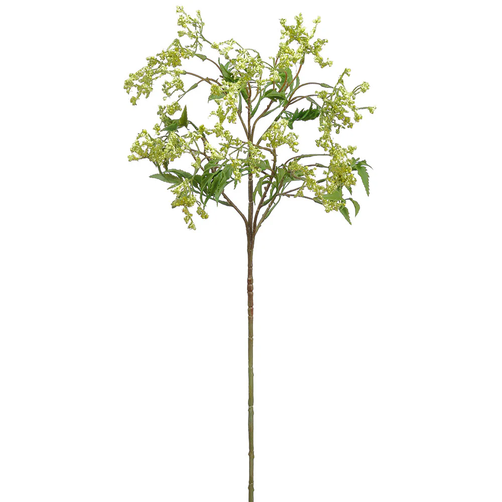 28" Crape Myrtle Silk Flower Stem -Green (Pack of 12)