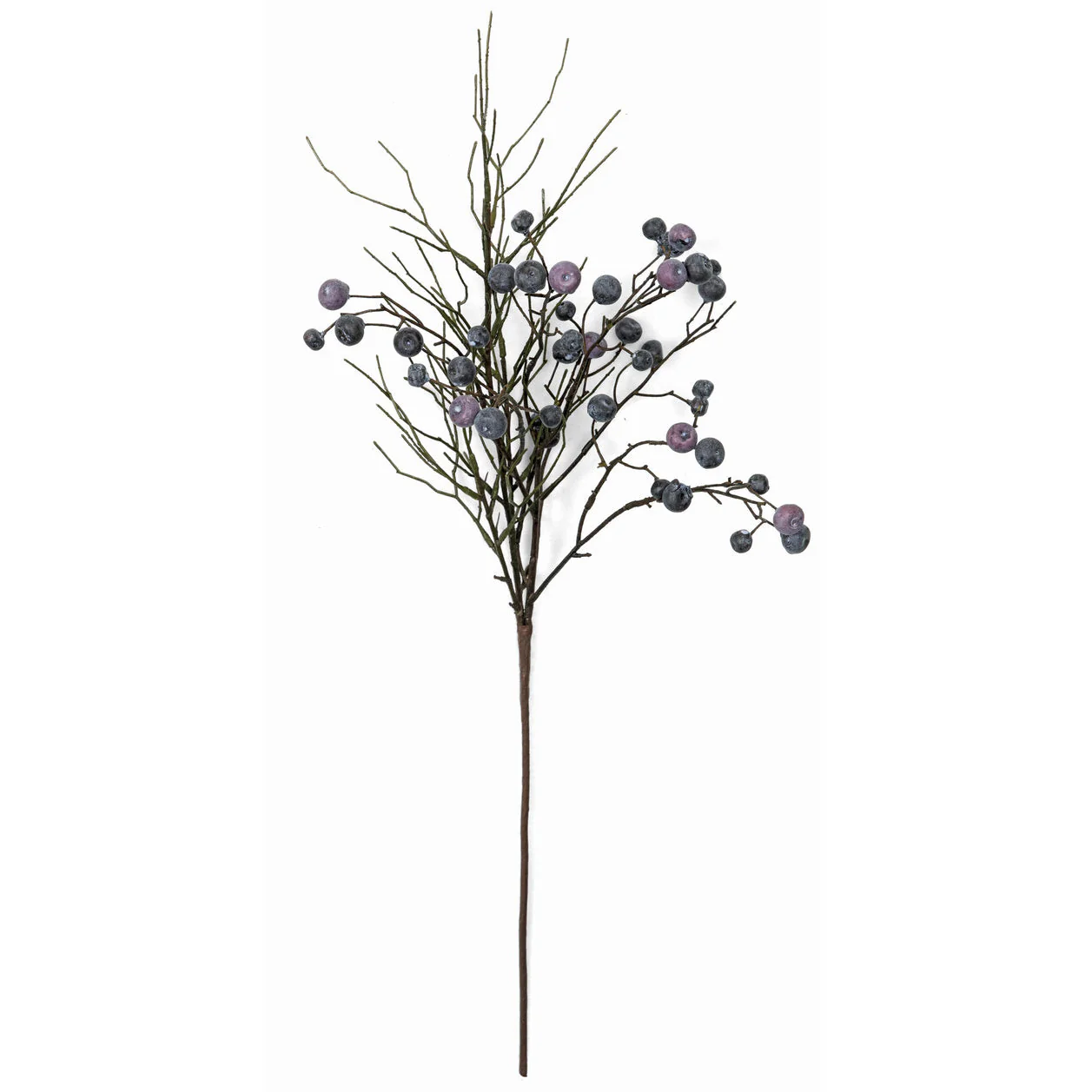 28" Foam Blueberry Artificial Stem -Blue/Purple (Pack of 12)