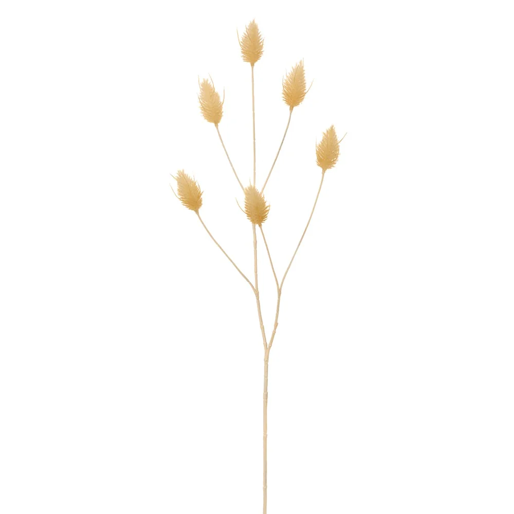 28" Hair Tail Grass Artificial Flower Stem -Yellow (Pack of 12)