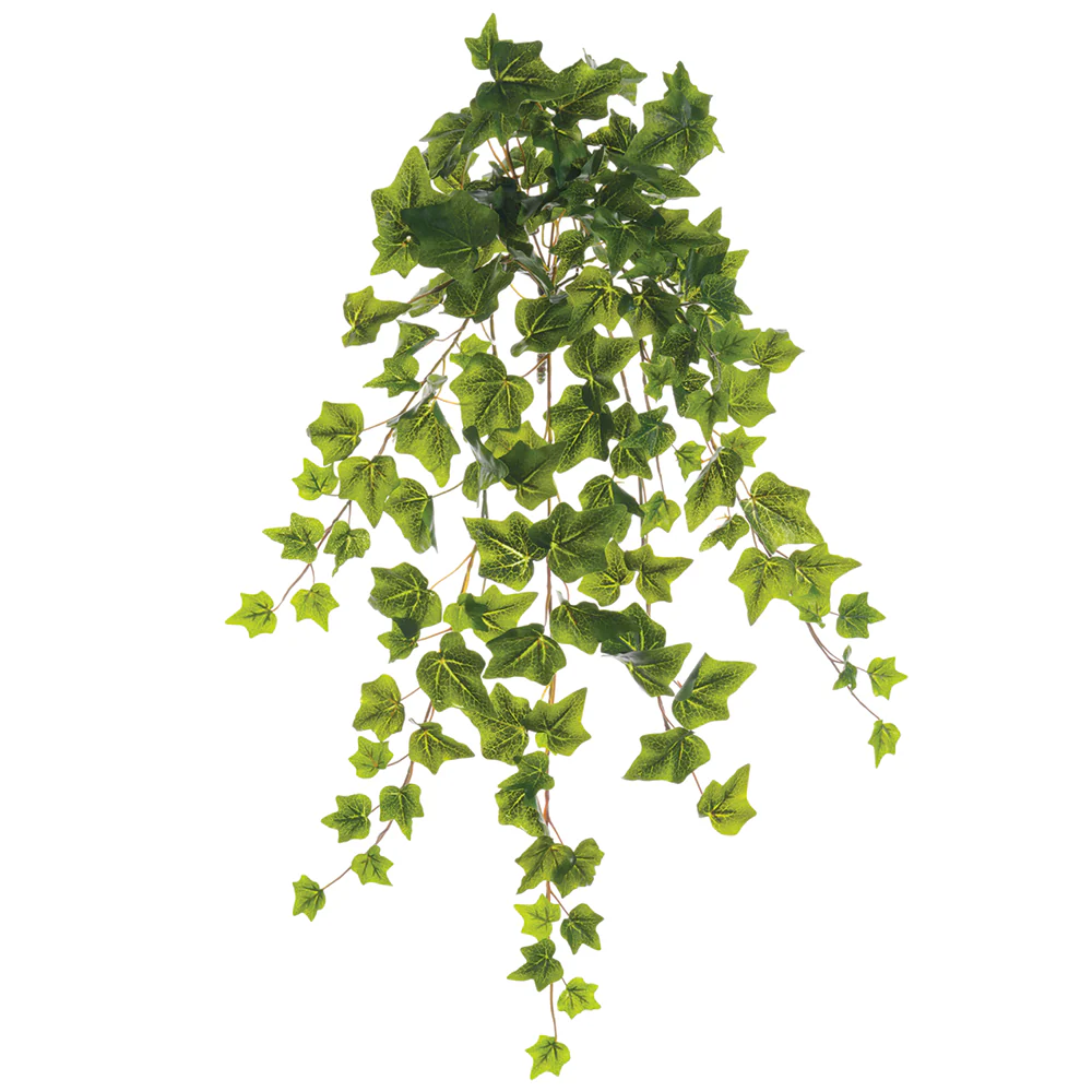 28" One-Piece Construction Ivy Silk Hanging Plant -144 Leaves -Green (Pack of 6)