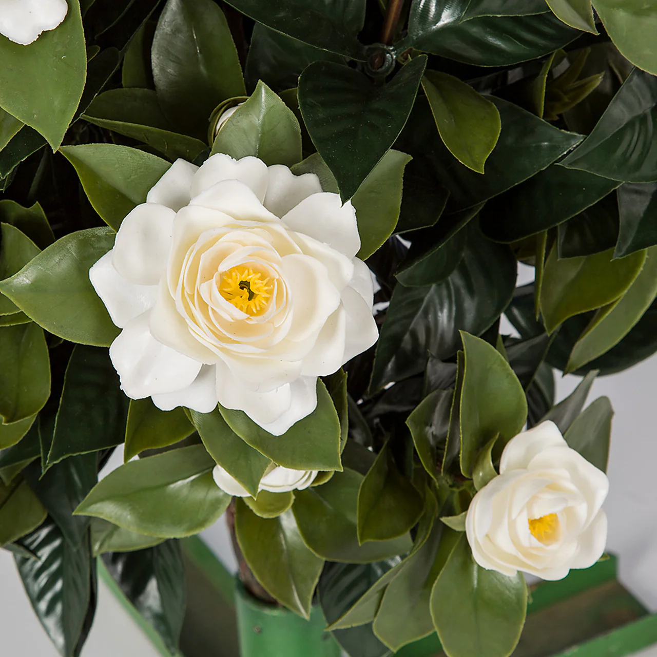 28" Outdoor UV-Proof Artificial Gardenia Flower Bush -White (Pack of 2) - Image 2