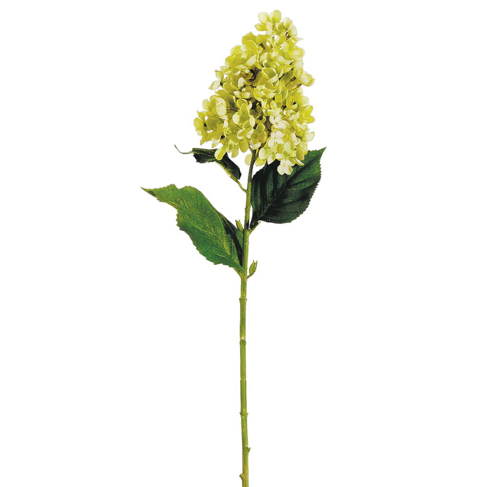 28" Silk Cone Hydrangea Flower Spray -Lime (Pack of 12)