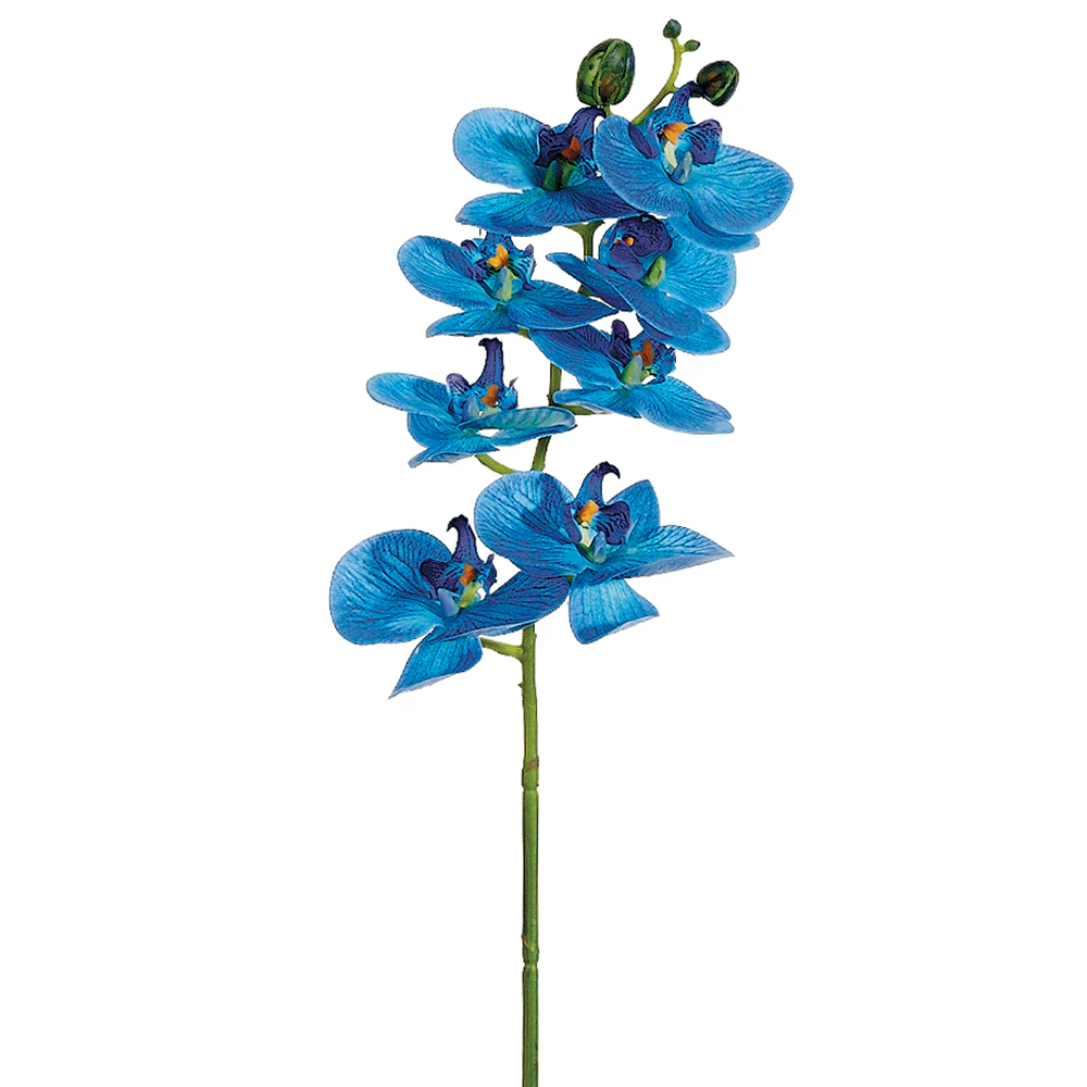 28" Silk Phalaenopsis Orchid Flower Spray -Delphinium (Pack of 12)