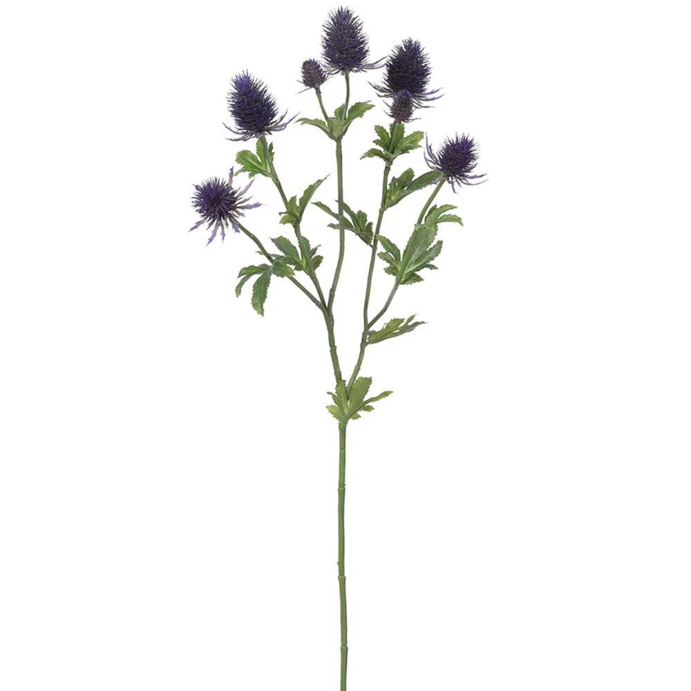 28" Thistle Artificial Flower Stem -Purple (Pack of 12)