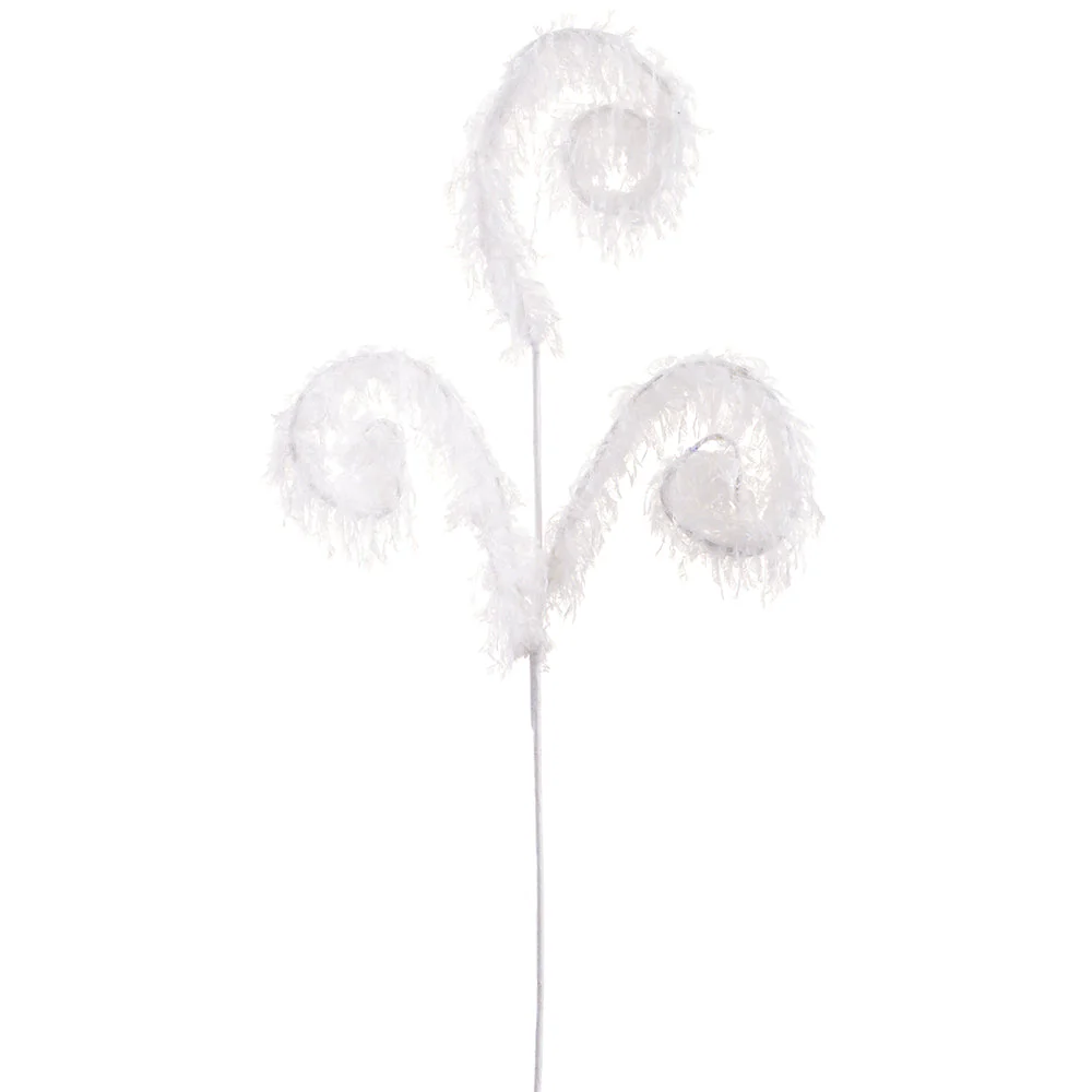 29.5" Curly Artificial Stem -White (Pack of 24)