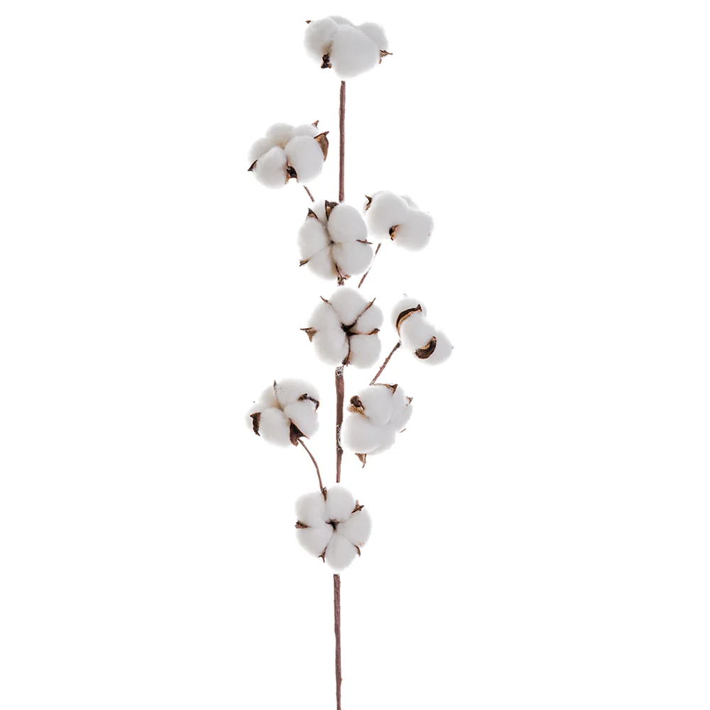 29.5" Silk Cotton Pod Flower Spray -White/Natural (Pack of 12)