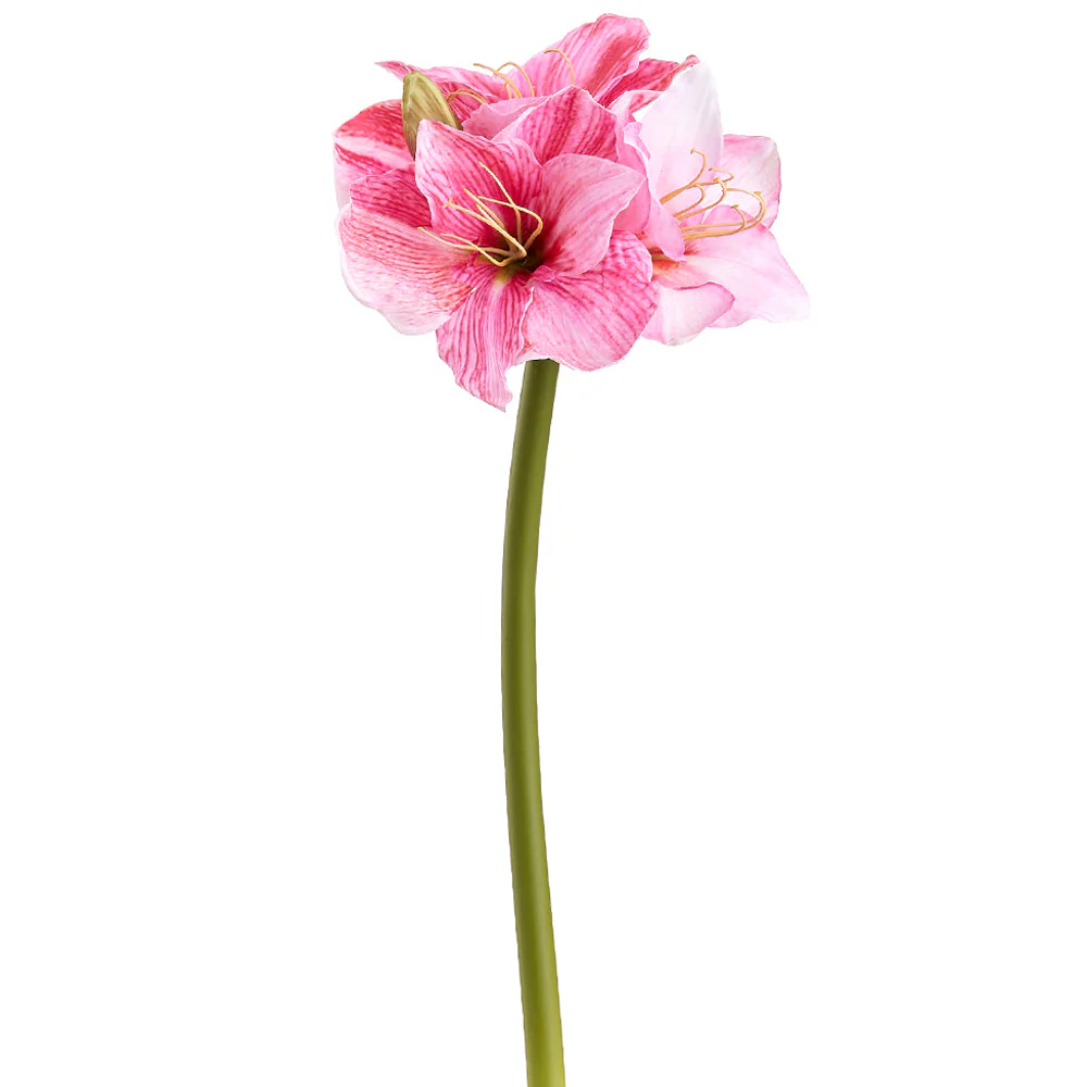 29" Amaryllis Silk Flower Stem -Pink (Pack of 6)