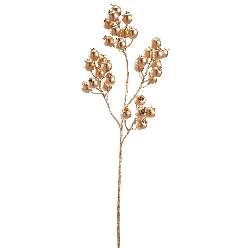 29" Artificial Berry Stem -Gold (Pack of 12)