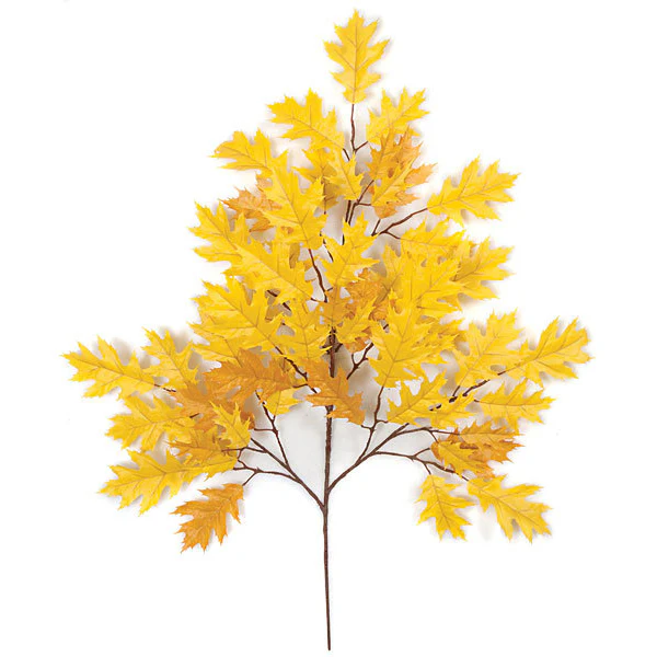 29" Artificial Pin Oak Branch Stem -Gold (Pack of 12)