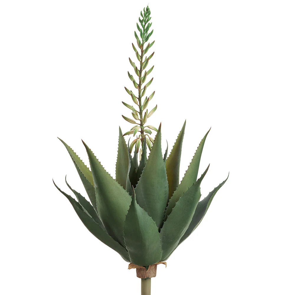 29" Blooming Agave Artificial Plant -White/Green (Pack of 4)