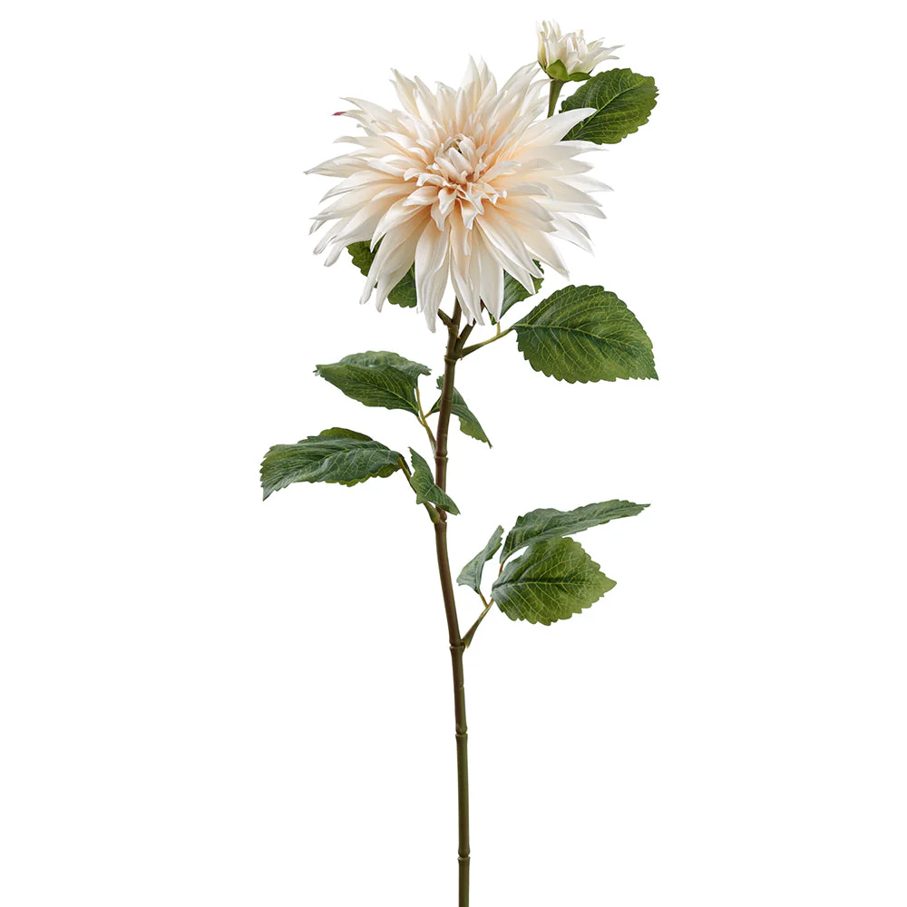 29" Dahlia Artificial Flower Stem -Soft Yellow (Pack of 12)