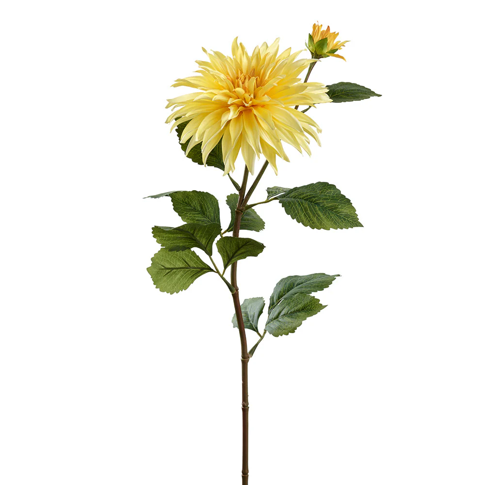 29" Dahlia Artificial Flower Stem -Yellow (Pack of 12)