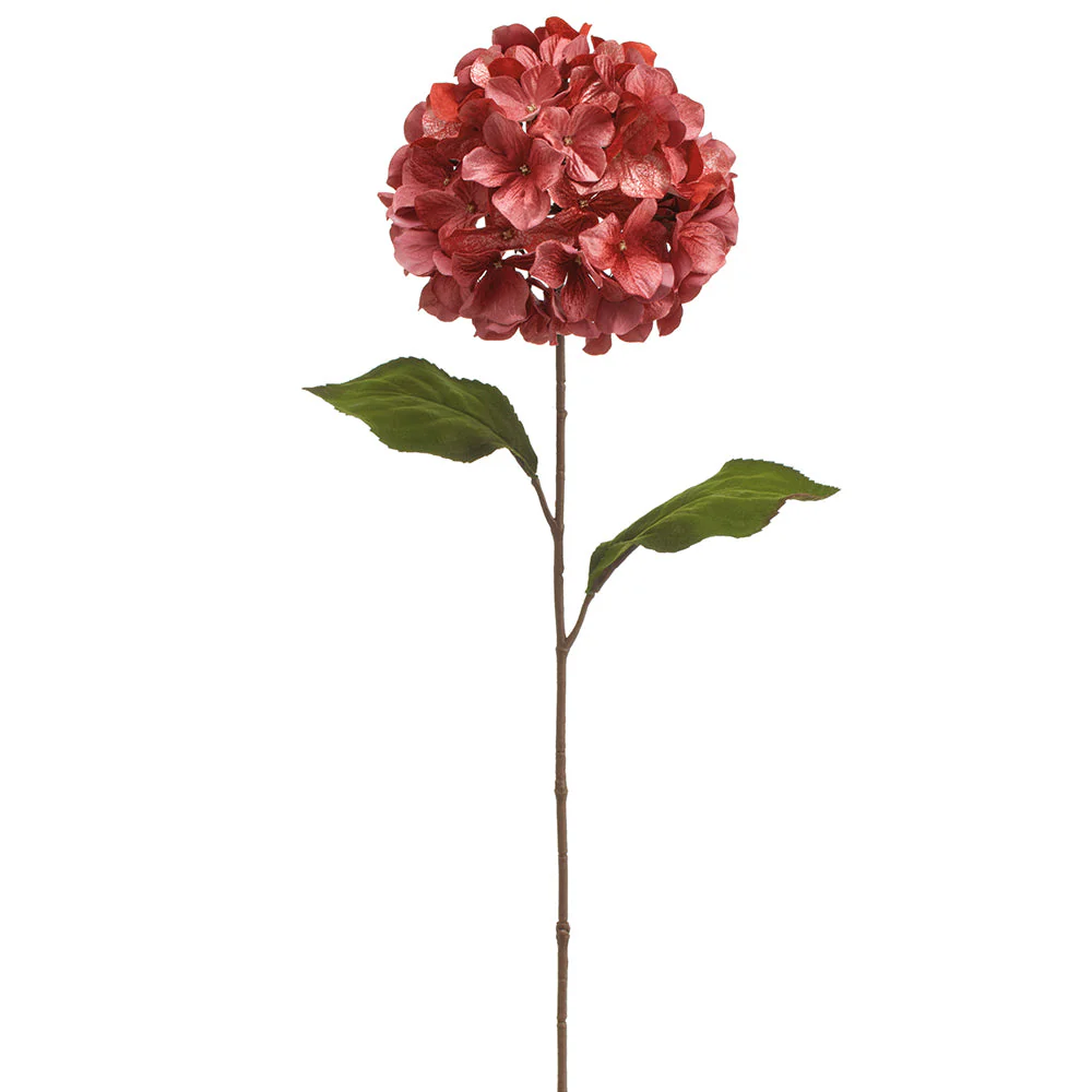 29" Lux Velvet Artificial Hydrangea Flower Stem -Mauve (Pack of 12)