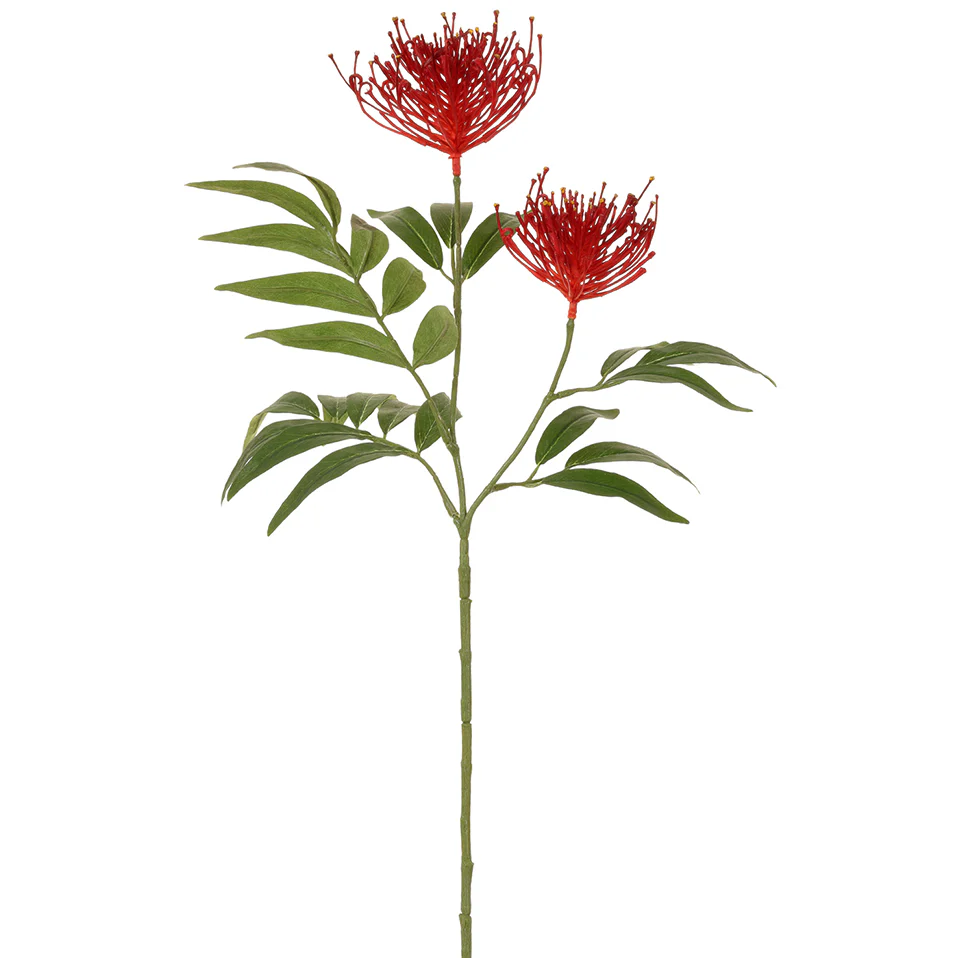 29" Protea Artificial Flower Stem -Red (Pack of 12)