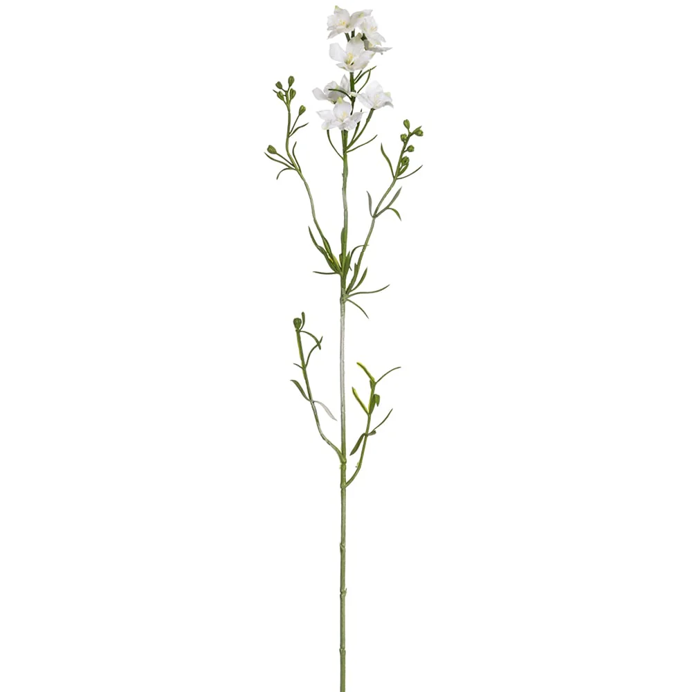 29" Silk Larkspur Delphinium Flower Stem -Cream (Pack of 12)