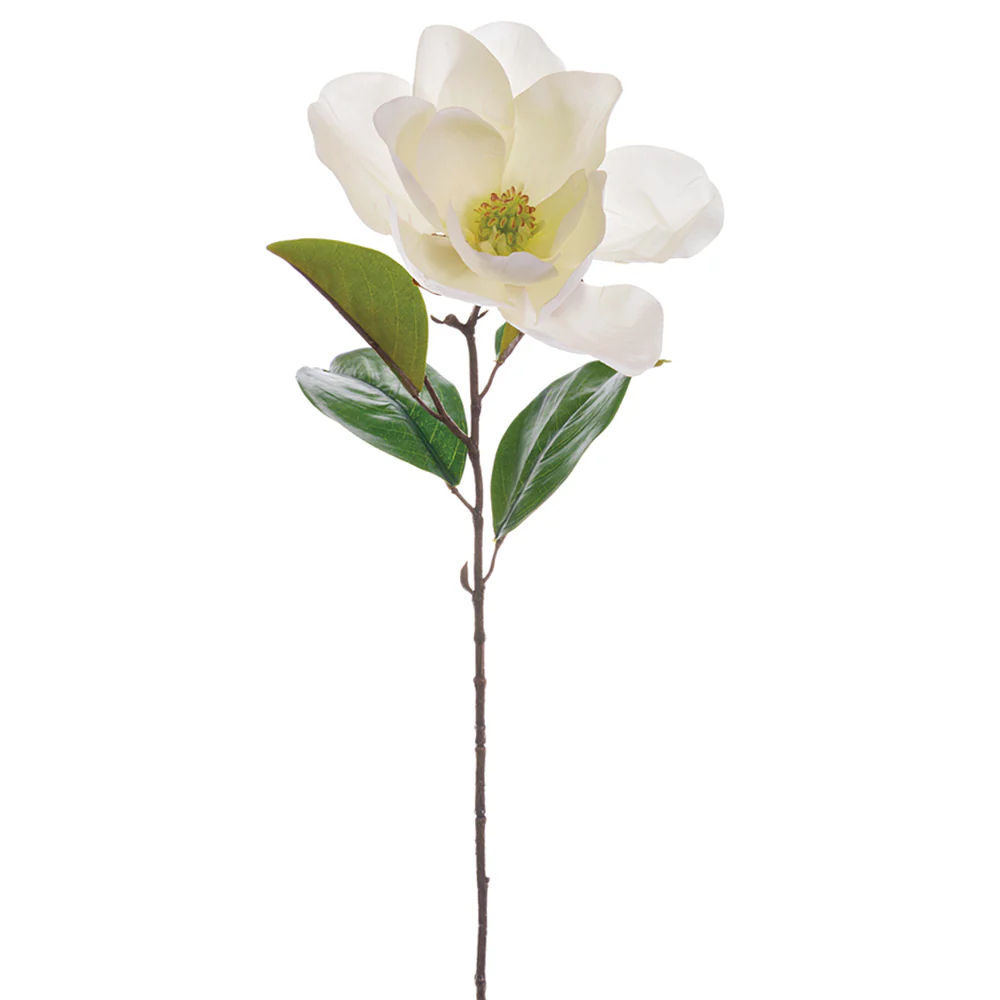 29" Silk Magnolia Flower Spray -White (Pack of 12)