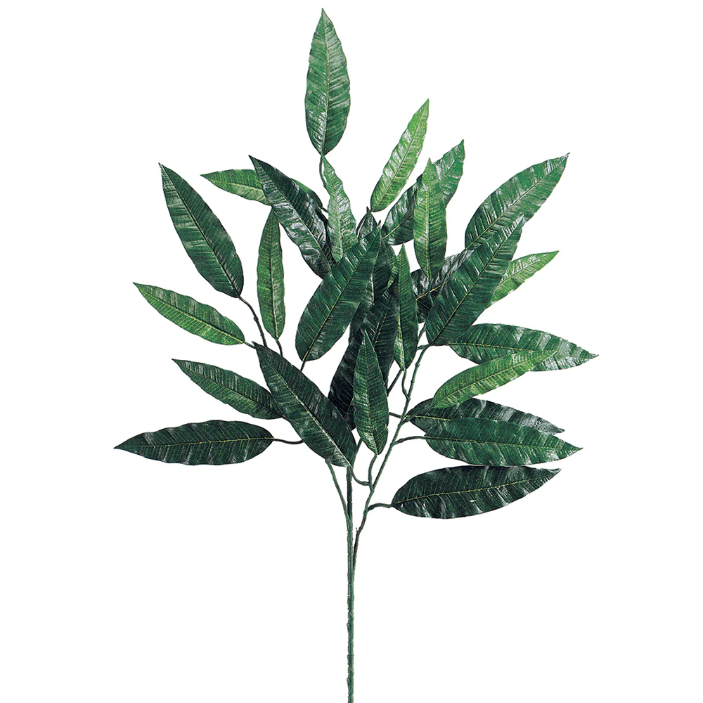 29" Silk Mango Leaf Stem -Green (Pack of 240)