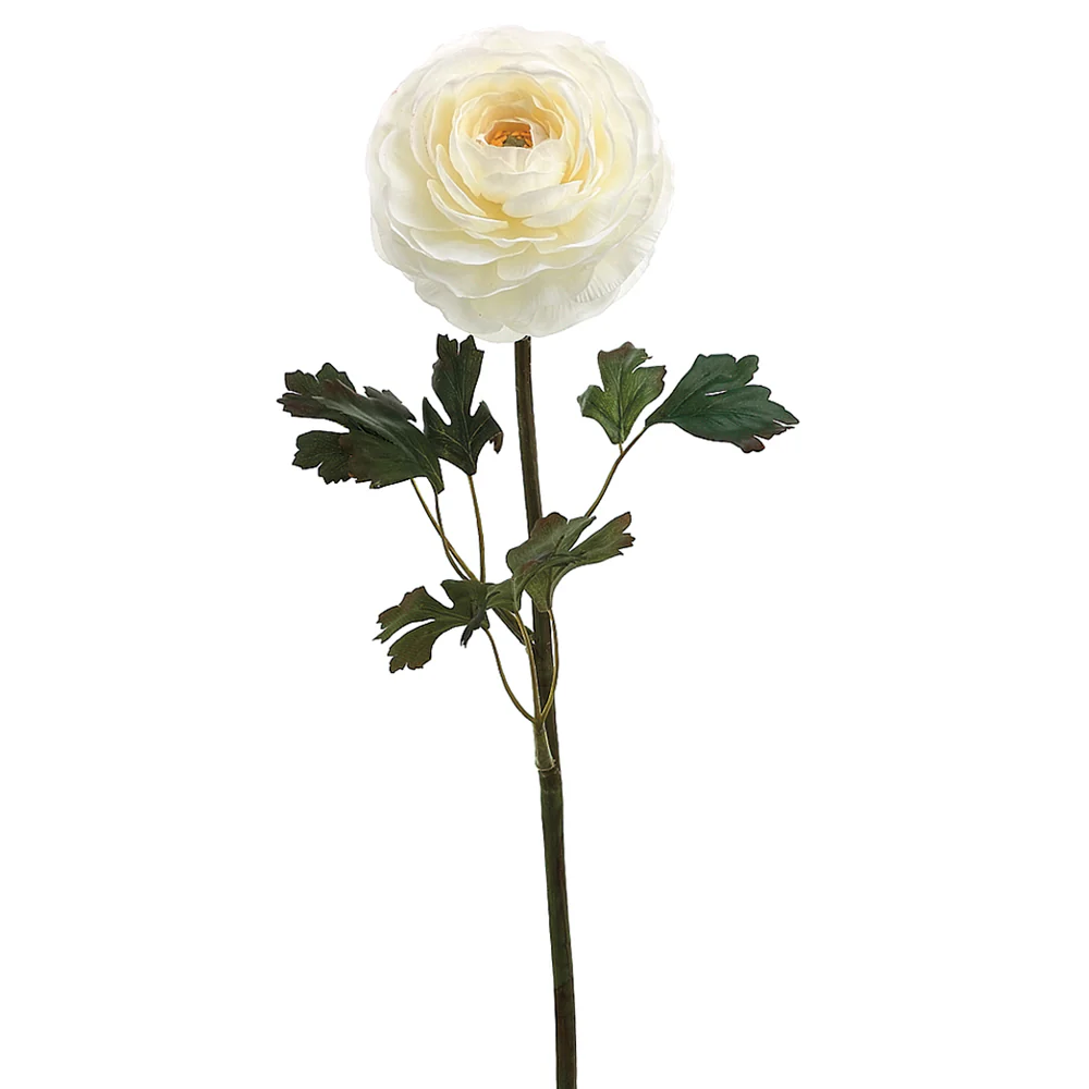 29" Silk Ranunculus Flower Spray -White (Pack of 12)