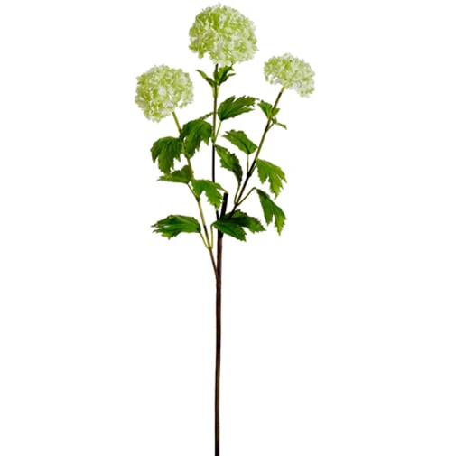 29" Silk Snowball Flower Spray -Light Green (Pack of 12)