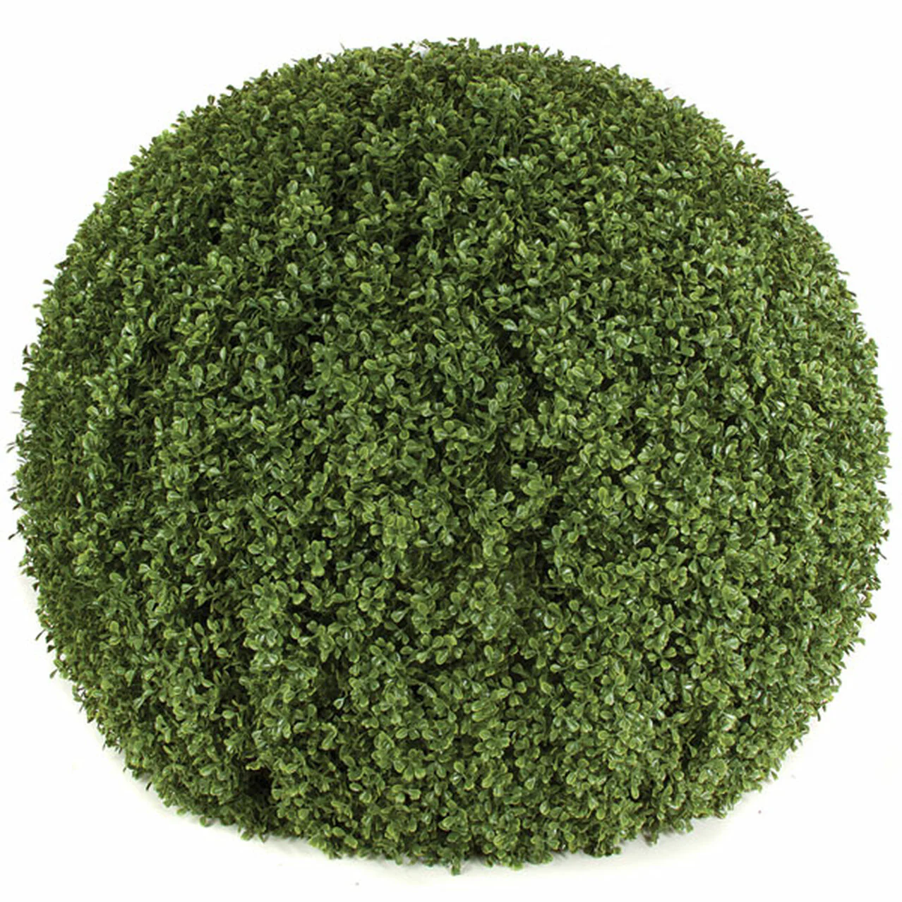 29"Hx36"W Outdoor UV-Resistant Artificial Boxwood Ball-Shaped Topiary -Green