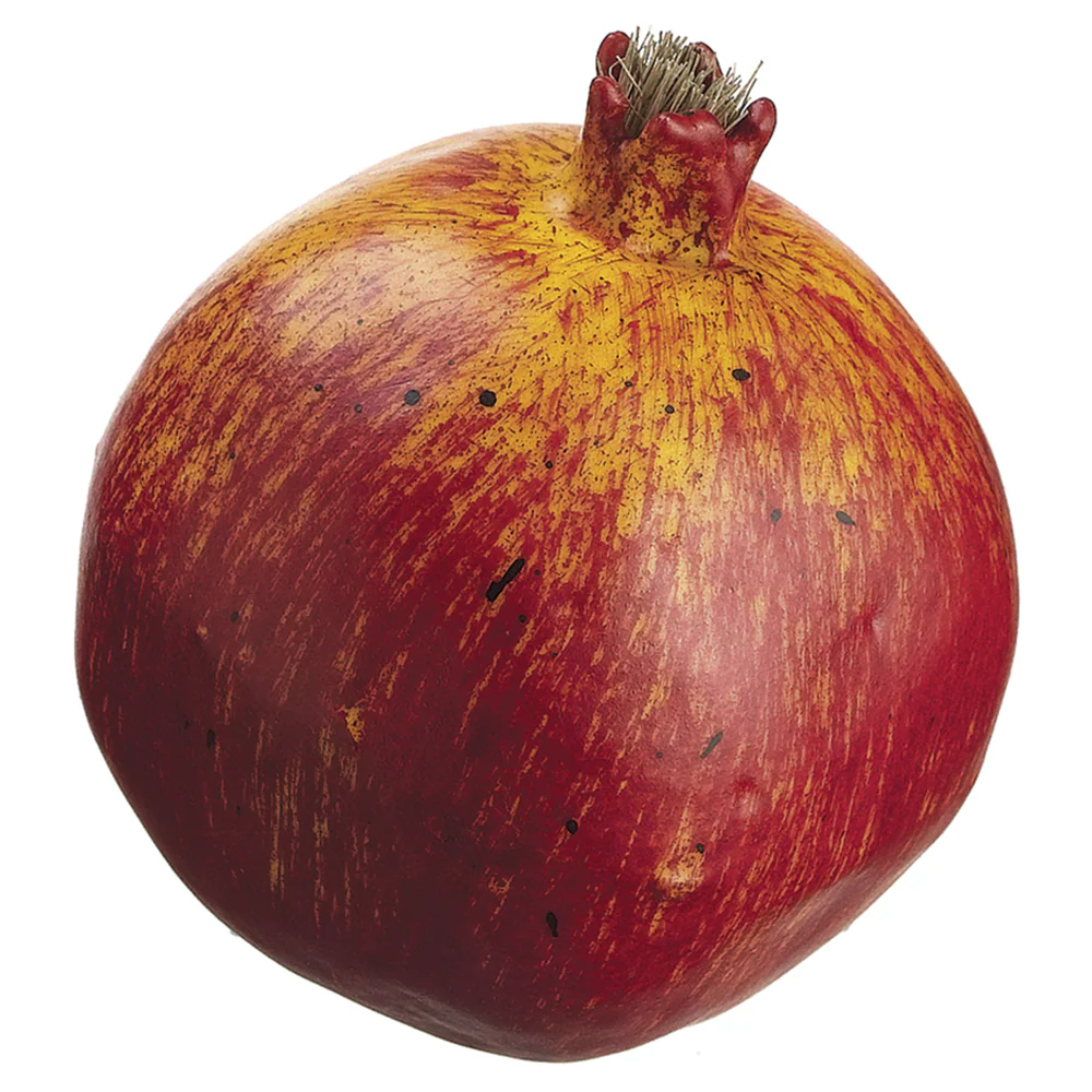 3.5" Artificial Weighted Natural Touch Pomegranate -Red/Orange (Pack of 12)