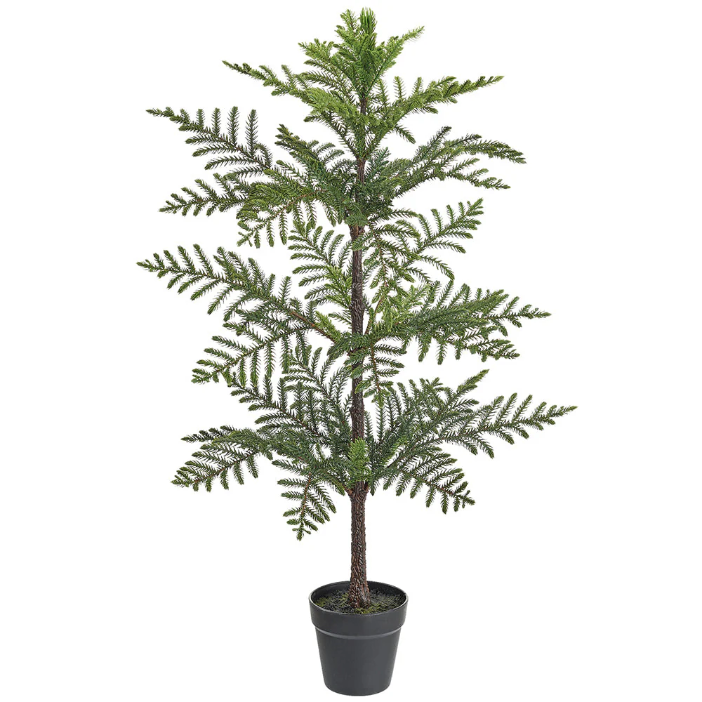 3' Artificial Norfolk Pine Tree w/Pot -Green (Pack of 2)