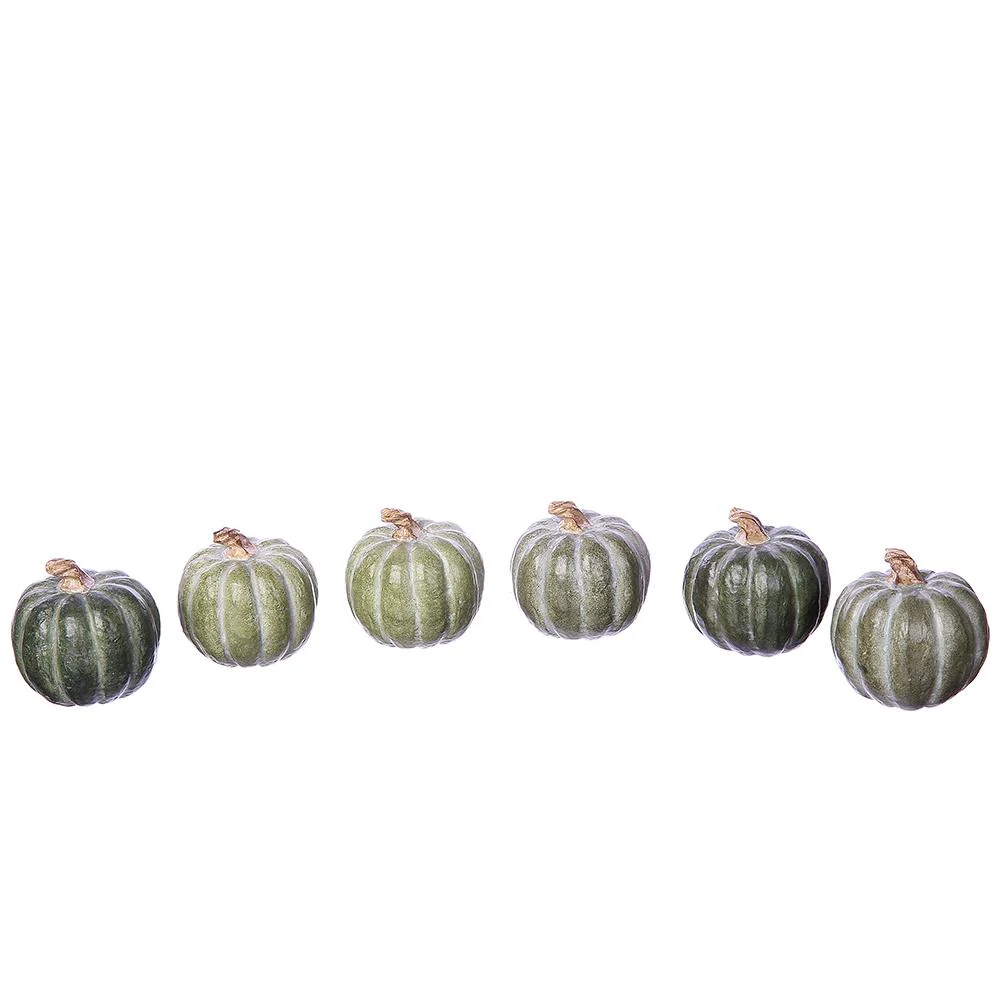 3" Boxed Artificial Pumpkins -2 Tone Green (Pack of 2) - Image 2