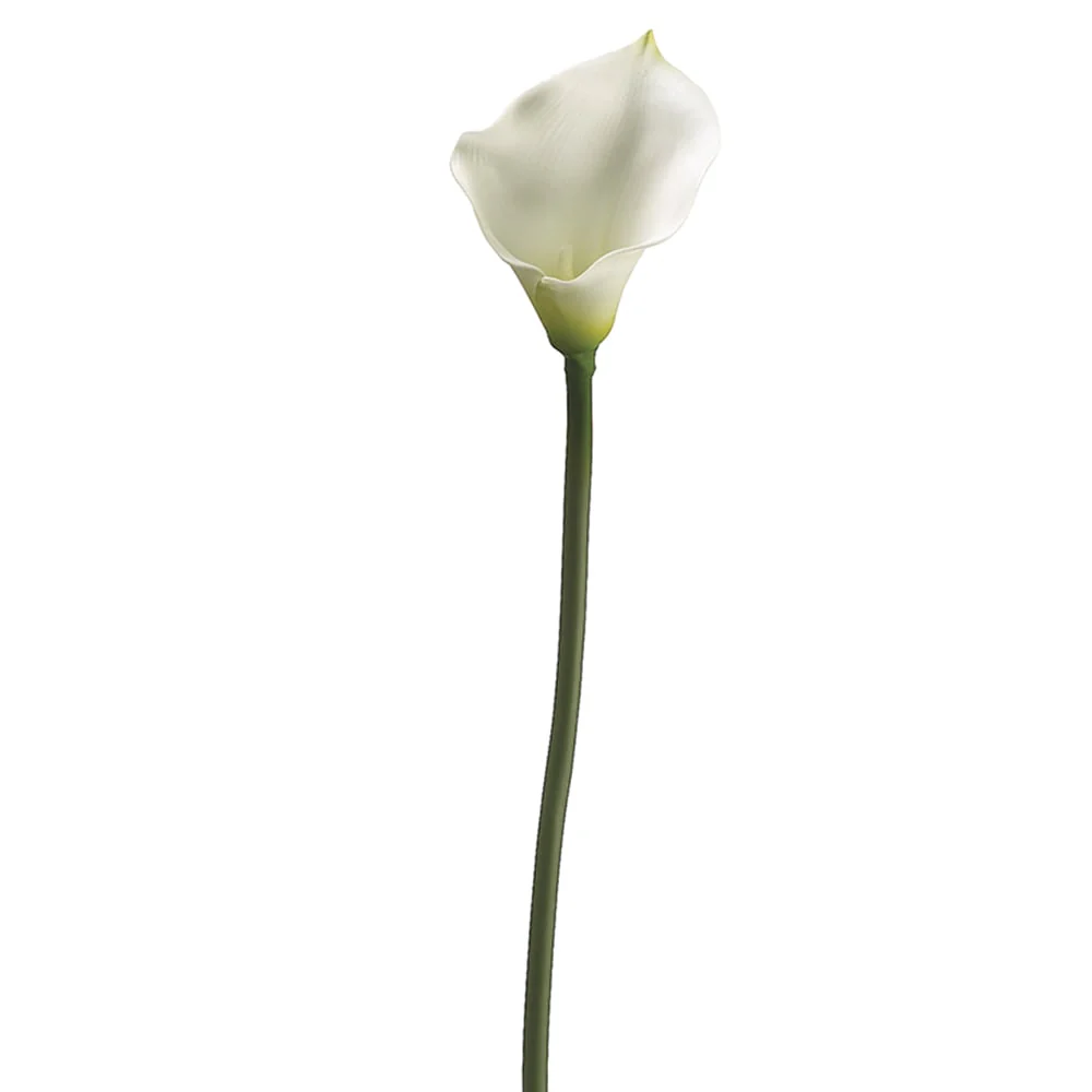 30.5" Hand-Wrapped Silk Calla Lily Flower Spray -Cream/Green (Pack of 12)