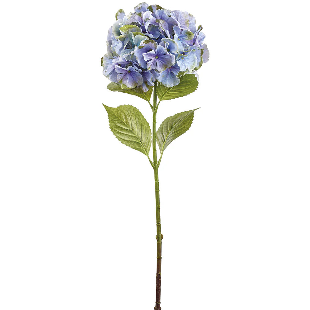 30.5" Real Touch Hydrangea Silk Flower Stem -Lavender/Green (Pack of 12)