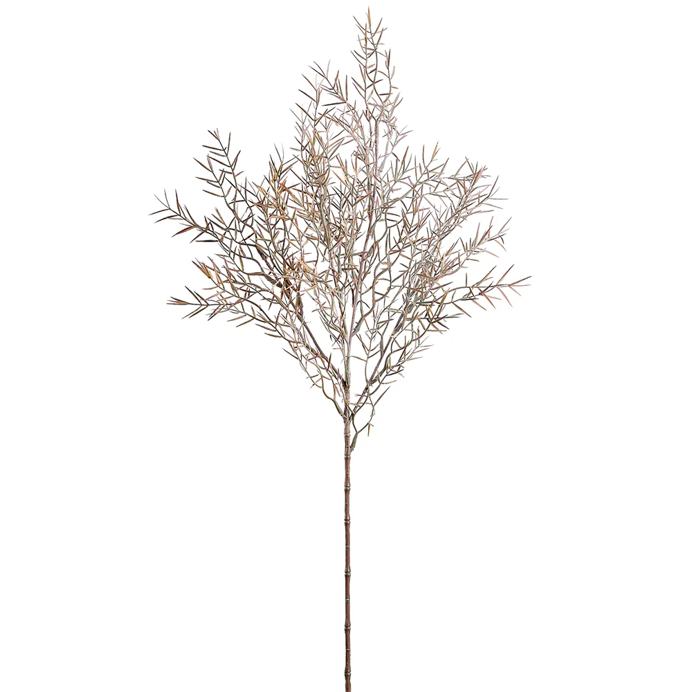 30" Artificial Bamboo Leaf Stem -Green/Brown (Pack of 12)