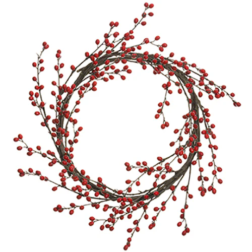 30" Artificial Berry Wreath -Red (Pack of 2)
