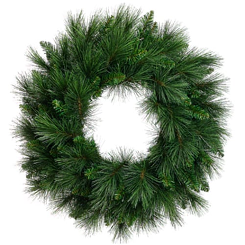 30" Artificial Long Needle Pine Wreath -Green (Pack of 4)