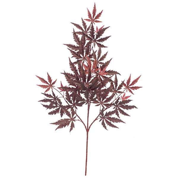 30" IFR Artificial Maple Branch Stem -Burgundy (Pack of 12)