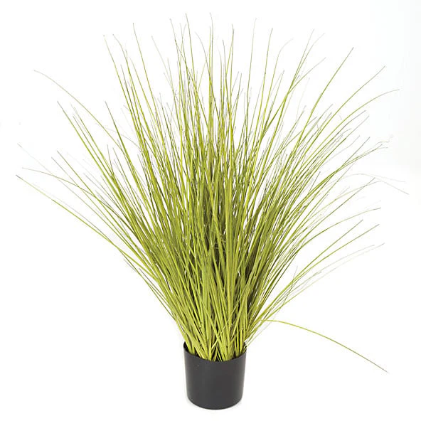 30" IFR PVC Onion Grass Artificial Plant w/Pot -Green/Yellow (Pack of 2)