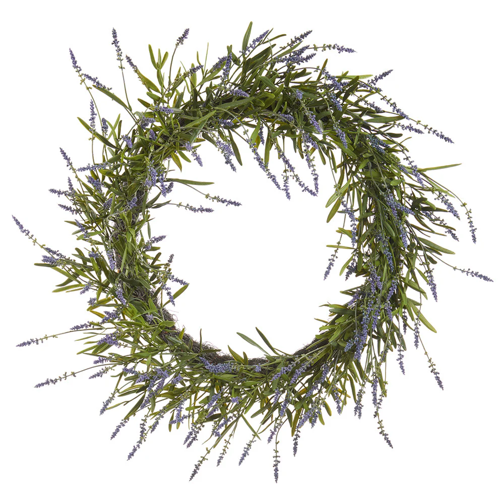30" Lavender Artificial Flower Wreath -Lavender