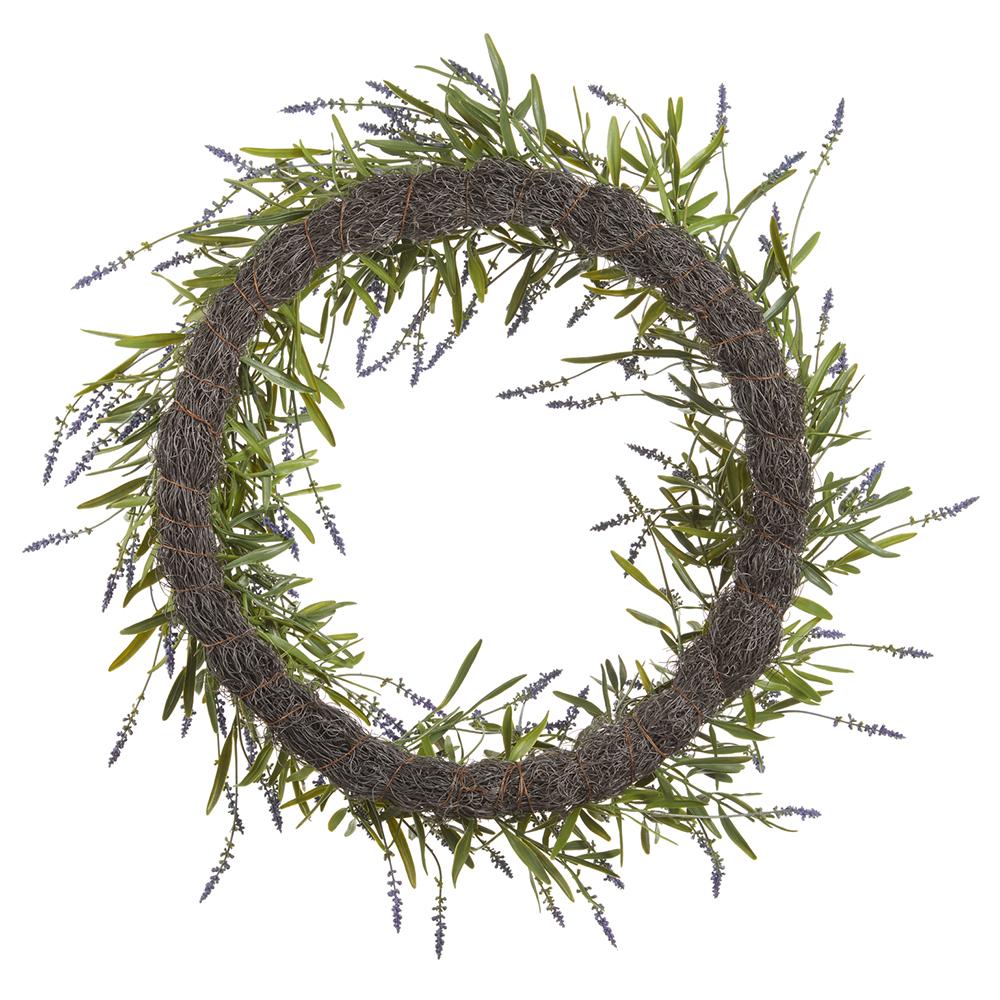 30" Lavender Artificial Flower Wreath -Lavender - Image 2
