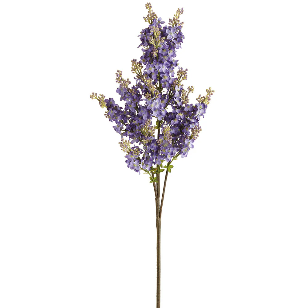 30" Lilac Silk Flower Stem -Purple (Pack of 12)