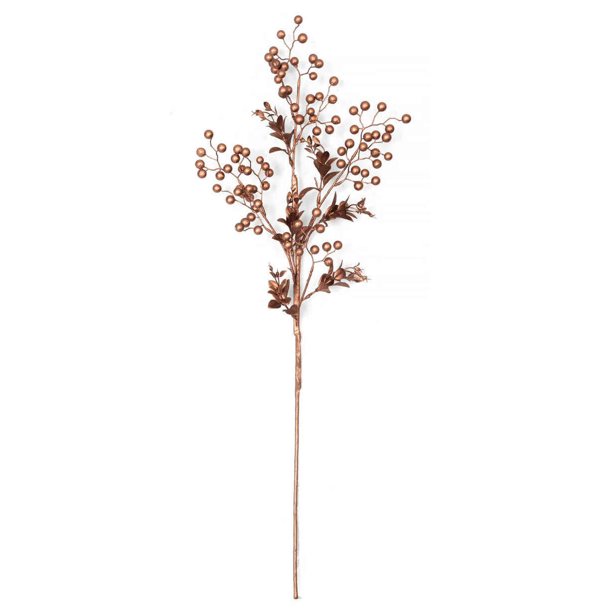 30" Metallic Styrofoam Berry Artificial Stem -Copper (Pack of 12)