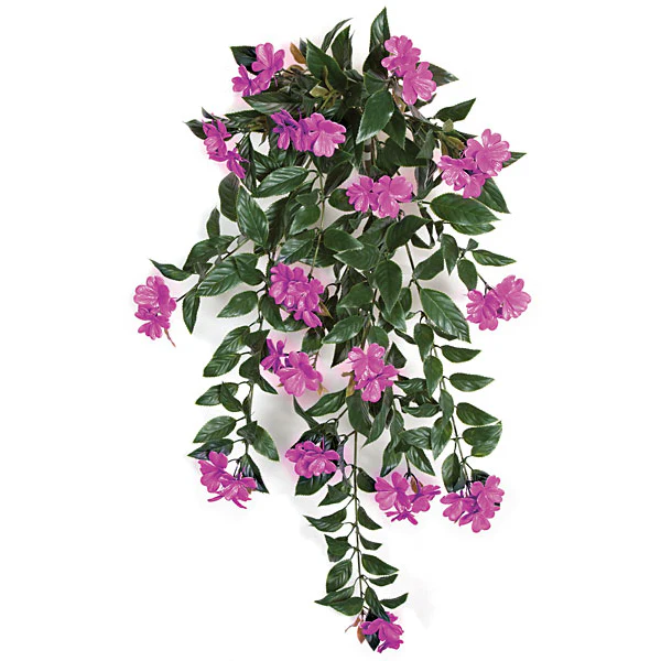 30" Outdoor UV-Proof Artificial Impatiens Flower Bush -Lavender (Pack of 4)