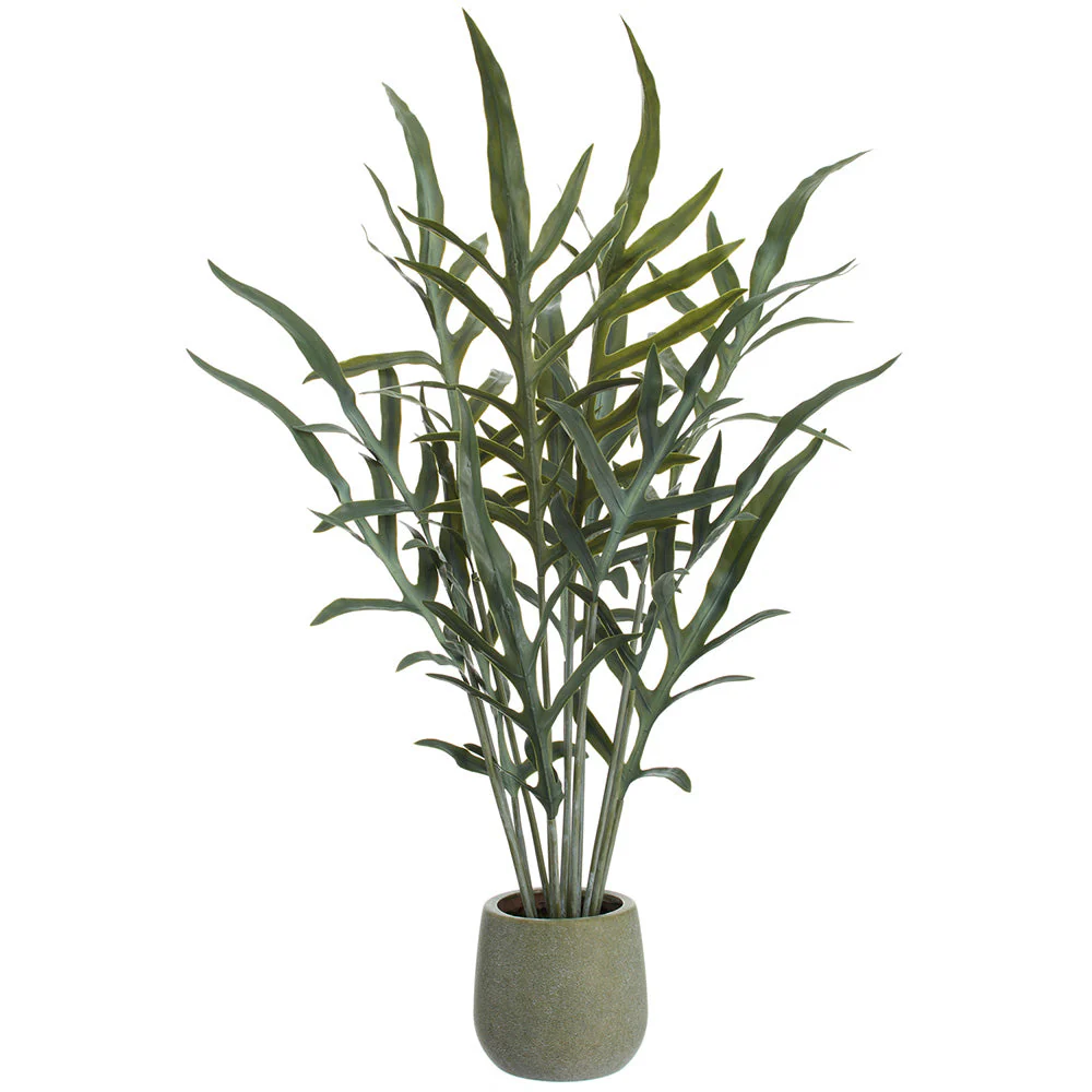 30" PE Java Fern Artificial Plant w/Plastic Pot -Green (Pack of 4)