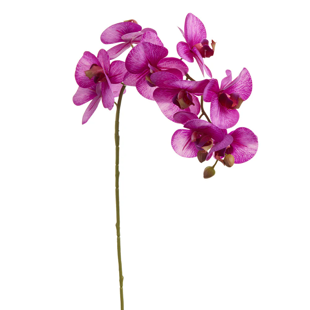 30" Phalaenopsis Orchid Silk Flower Stem -Violet (Pack of 12)