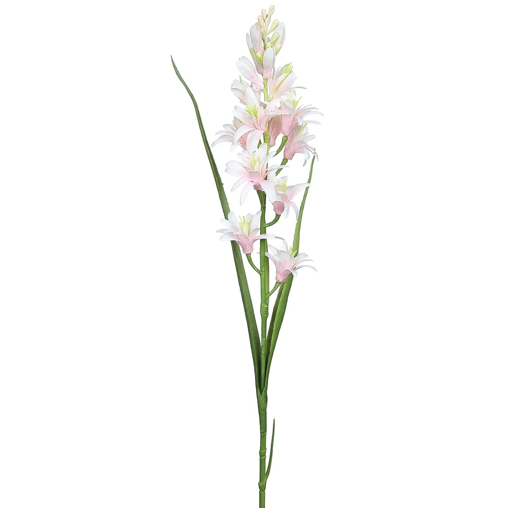 30" Silk Tuberose Flower Stem -Light Pink (Pack of 12)