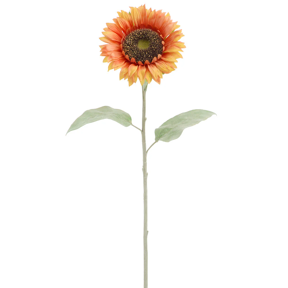 30" Sunflower Silk Flower Stem -Orange (Pack of 12)