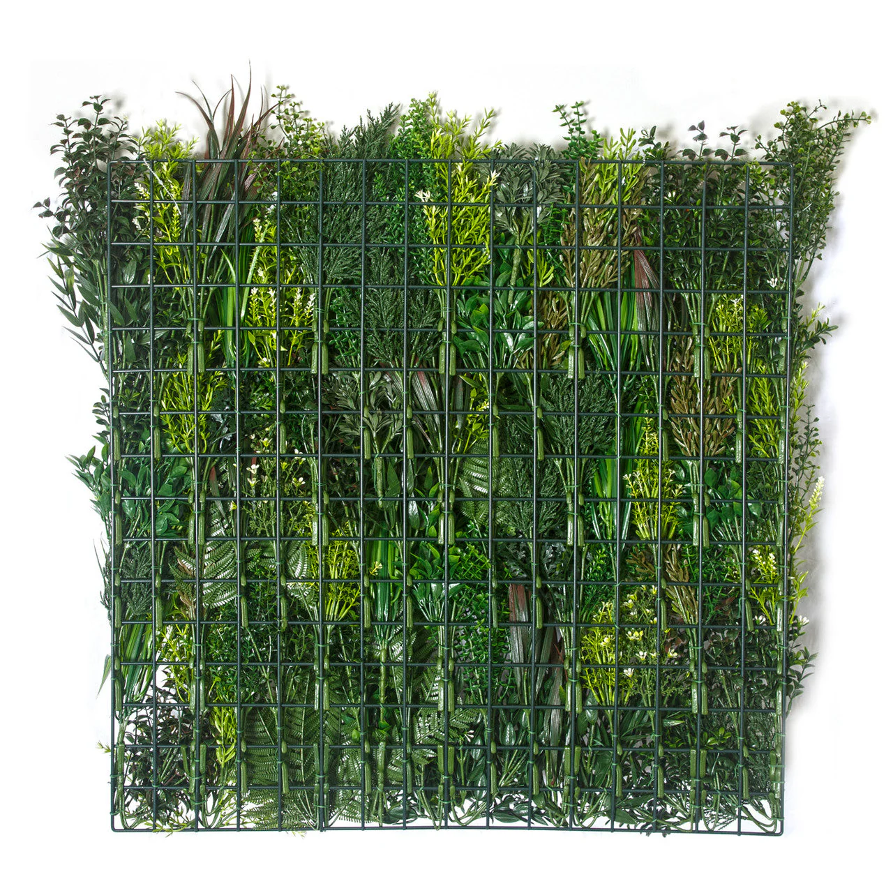 30"x30" Outdoor UV-Proof Artificial Mixed Foliage Wall Mat -Green/Burgundy - Image 2