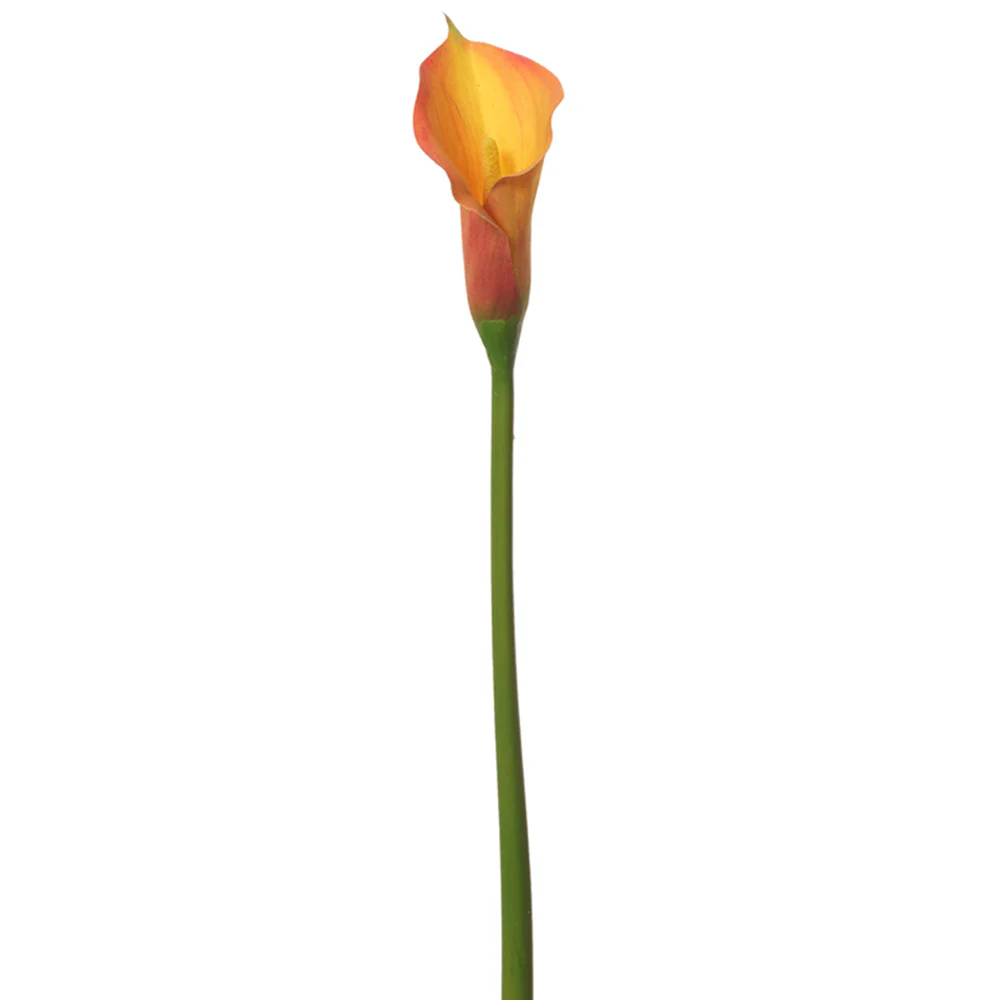 31.5" Silk Calla Lily Flower Spray -Orange (Pack of 12)