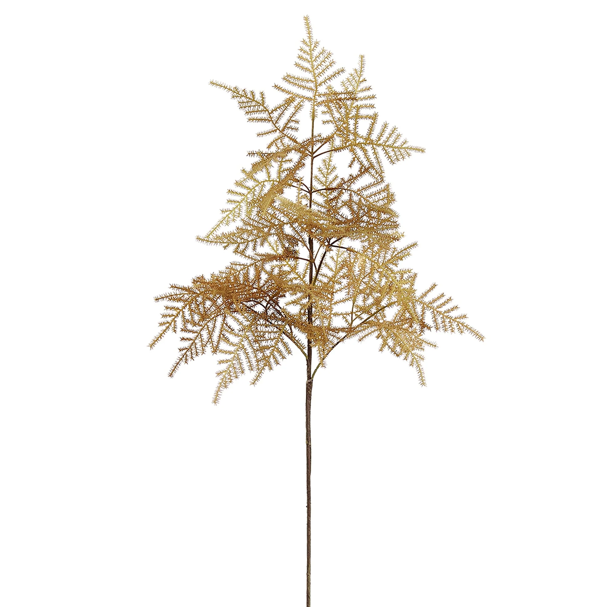 31" Artificial Asparagus Fern Leaf Stem -Mustard/Brown (Pack of 12)