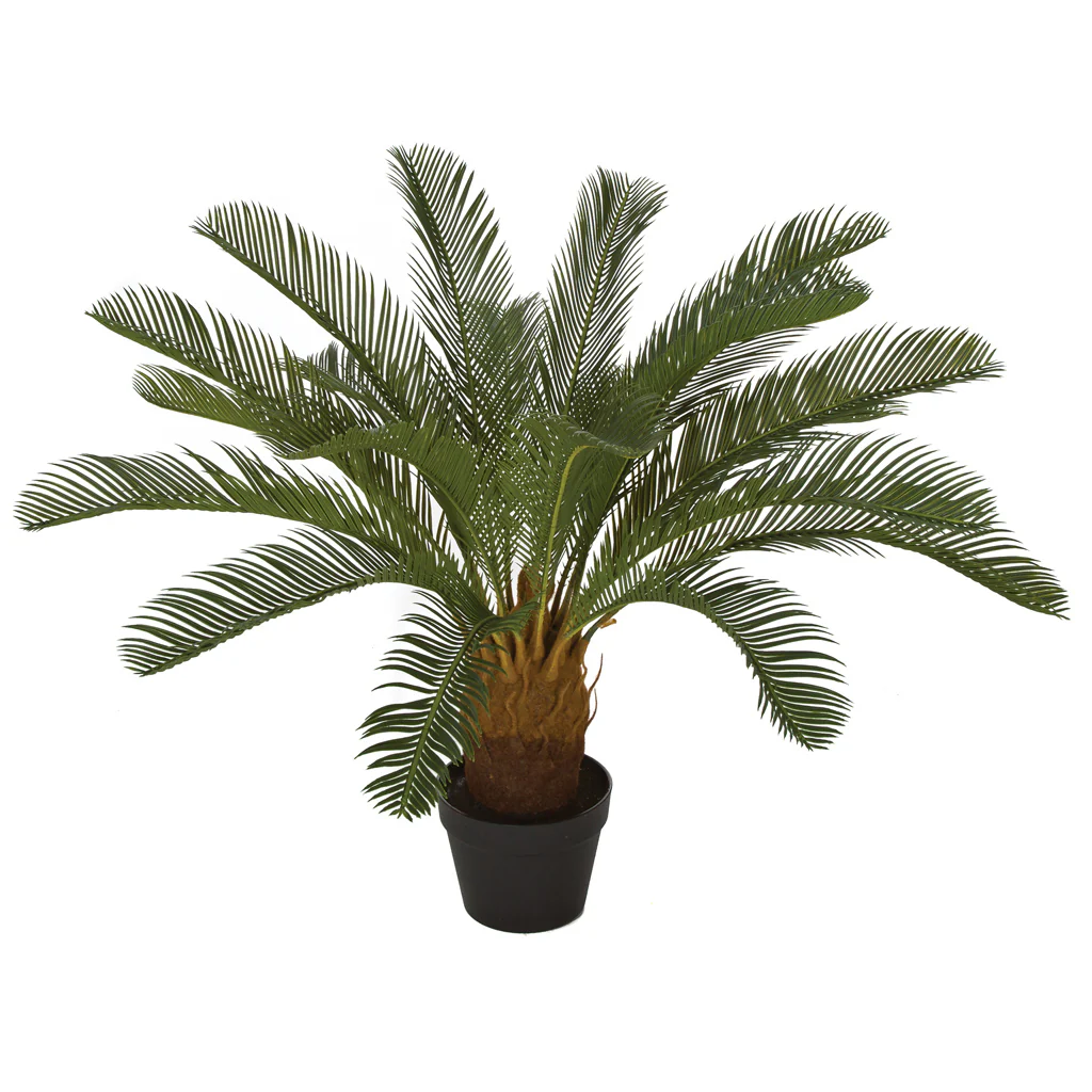 31" Artificial Sago Cycas Palm Tree w/Pot -Green