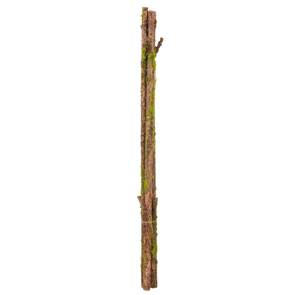 31" Bundle Of Artificial Moss Covered Branches -Brown/Green (Pack of 12)