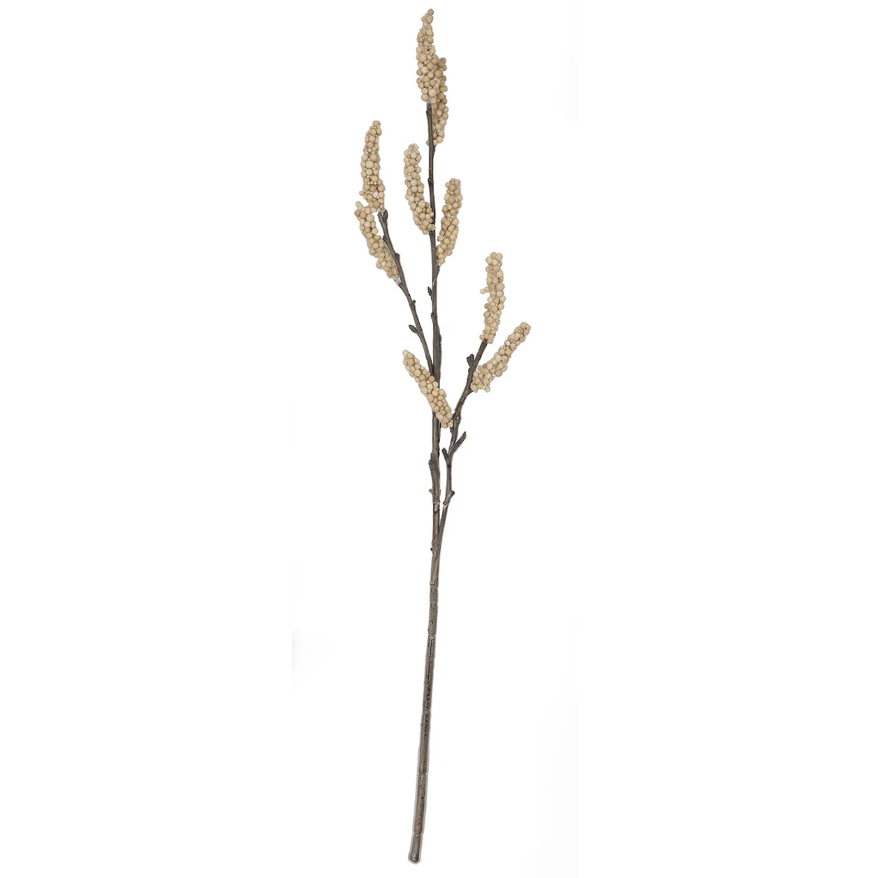 31" Foam Berry Cluster Artificial Stem -Cream (Pack of 12)