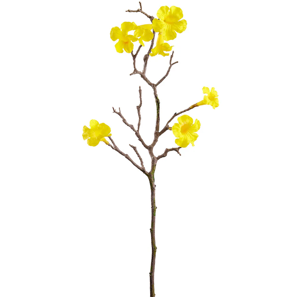 31" Golden Trumpet Silk Flower Stem -Yellow (Pack of 6)